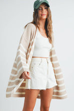 Load image into Gallery viewer, Cozy Elegance Striped Oversized Cardigan
