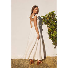 Load image into Gallery viewer, Heaven Sent Linen Blend Corset Flutter Dress
