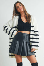 Load image into Gallery viewer, Cozy Elegance Striped Oversized Cardigan
