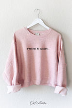 Load image into Gallery viewer, S&#39;MORES &amp; SUNSETS Mid-crop Graphic Sweatshirt
