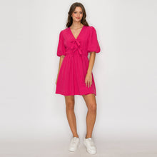 Load image into Gallery viewer, Strawberry Bliss Bow Stripe Dress

