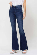 Load image into Gallery viewer, Rolling in the Blues High Rise Side Slit Flare Jean
