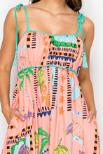 Load image into Gallery viewer, Retro Palm Springs Tropical Print Pocketed Maxi Dress
