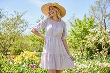 Load image into Gallery viewer, Flirty in Floral Ditsy Dress (lilac or taupe)
