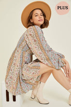 Load image into Gallery viewer, Sweet Smocked Printed Peasant Dress (Curvy Collection)
