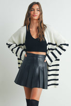 Load image into Gallery viewer, Cozy Elegance Striped Oversized Cardigan
