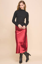 Load image into Gallery viewer, Cherry Kisses Satin Slip Skirt
