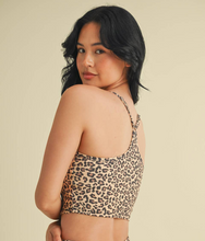 Load image into Gallery viewer, Cat Power Leopard Print Racerback Crop Tank/ Bralette
