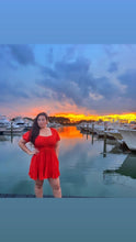 Load image into Gallery viewer, Hot Coral Romper (Curvy collection)
