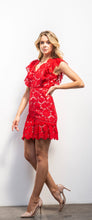 Load image into Gallery viewer, Love &amp; Lace Lipstick Red Dress
