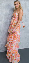 Load image into Gallery viewer, Just Peachy in Paisley Tier Maxi Dress
