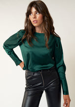 Load image into Gallery viewer, Emerald Sateen Blouse
