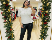 Load image into Gallery viewer, Get Frosted Winter Wonderland Bow Detail Jacquard Top
