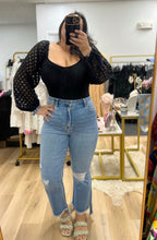 Load image into Gallery viewer, The Blues Destructive Knee Step Hem Cropped Flare Jeans
