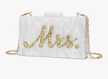 Load image into Gallery viewer, Mrs. Pearly Golden Acrylic Clutch
