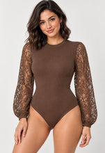 Load image into Gallery viewer, Lace &amp; Grace Long Sleeve Bodysuit
