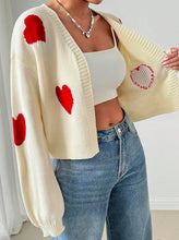 Load image into Gallery viewer, Be My Sweetheart Croppy Cardigan
