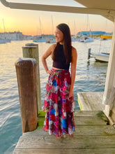 Load image into Gallery viewer, Evening Blooms Tiered Maxi Skirt
