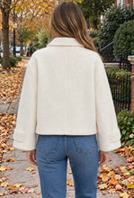 Load image into Gallery viewer, Cozy in Cream Oversized Crop Jacket
