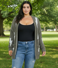 Load image into Gallery viewer, Lightning Strikes Cardi (Curvy Collection)

