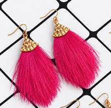 Load image into Gallery viewer, Sassy Tassel Fringe Earrings (8 colors)
