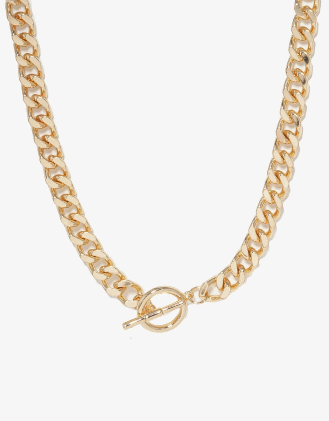 Chunky Chain Linked Toggle Necklace