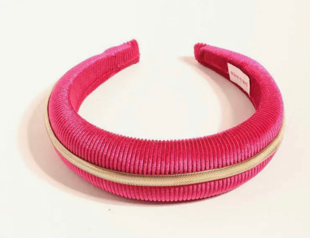 Proud in Pink Snake Chain Velvet Headband
