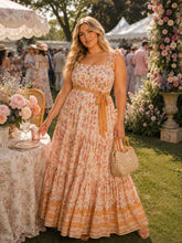 Load image into Gallery viewer, Georgia Peach Maxi Dress (Curvy Collection)
