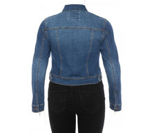 Load image into Gallery viewer, Stone Wash Stretchy Jean Jacket (Curvy Collection)
