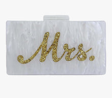 Load image into Gallery viewer, Mrs. Pearly Golden Acrylic Clutch
