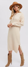 Load image into Gallery viewer, Sweet as Waffles Henley Sweater Dress
