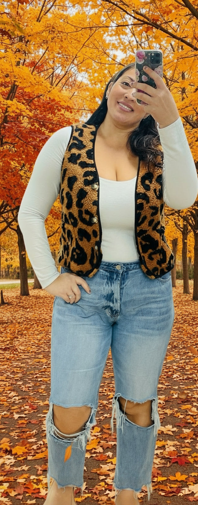 Fierce Fleece Leopard Vest