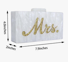 Load image into Gallery viewer, Mrs. Pearly Golden Acrylic Clutch
