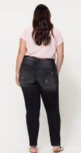 Load image into Gallery viewer, Distressed Mom Black Jeans (Curvy Collection)
