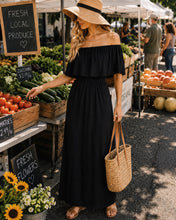Load image into Gallery viewer, The Perfect Off the Shoulder Maxi Dress (last one m)
