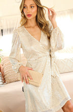 Load image into Gallery viewer, All of the Lights Sequin Wrap Dress
