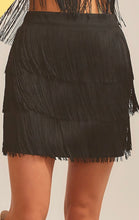 Load image into Gallery viewer, Fancy in Fringe Side Zipper Mini Skirt (also in Pink/Red)
