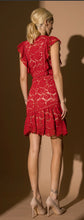 Load image into Gallery viewer, Love &amp; Lace Lipstick Red Dress
