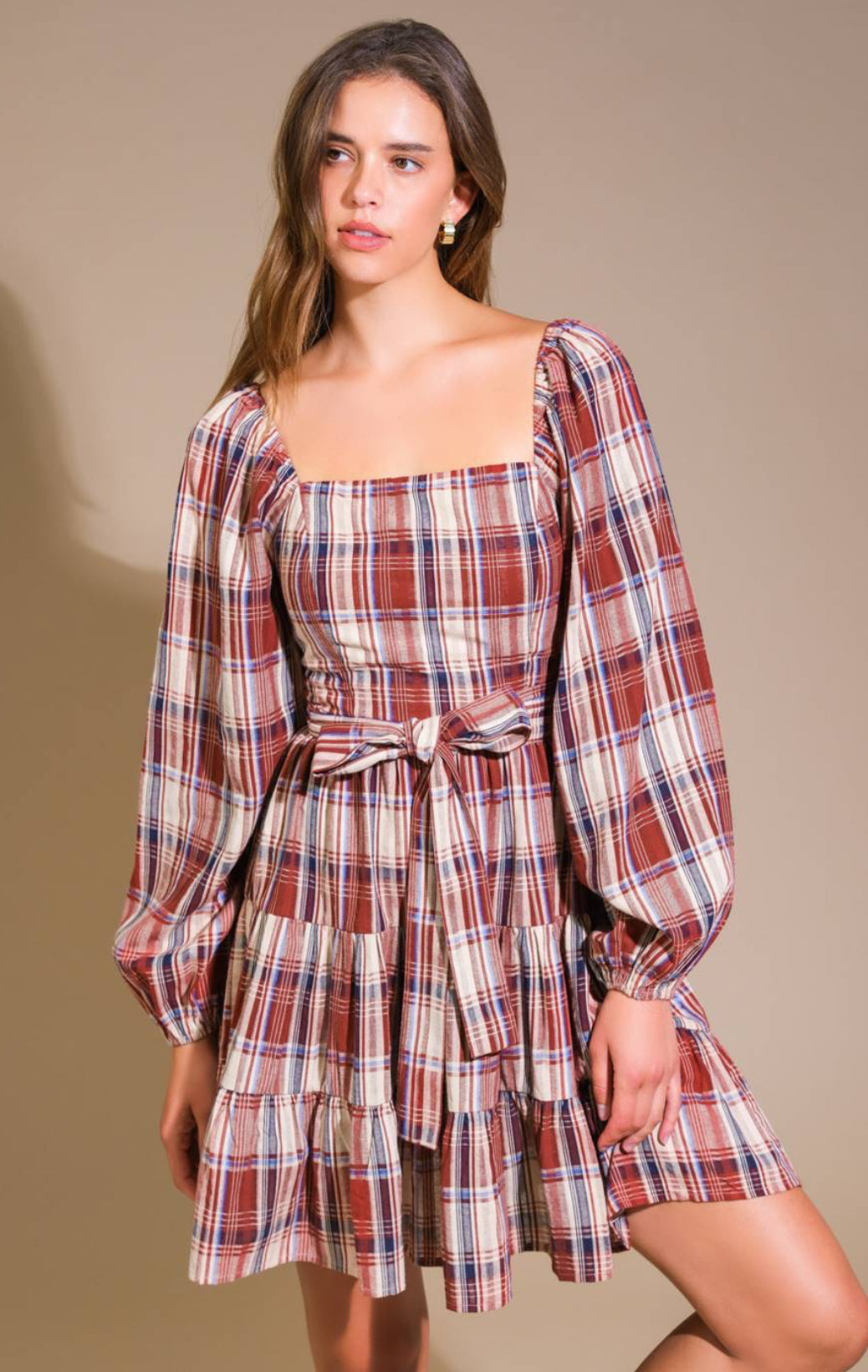 Holiday Truck Memories Flannel Dress L