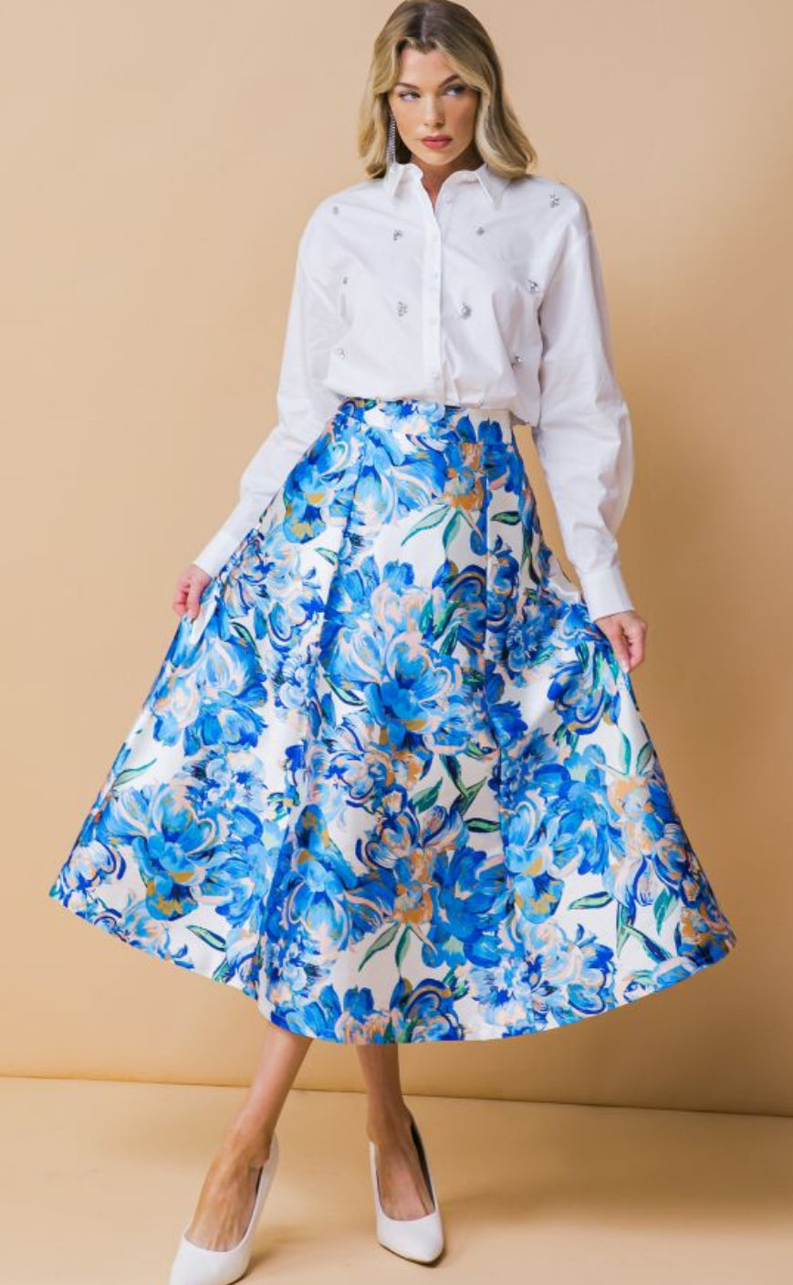 Pretty as Portrait Pocketed Skirt