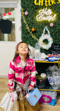 Load image into Gallery viewer, Sweet Raspberries Checkered Shacket (kids)
