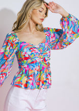 Load image into Gallery viewer, Feels like Spring Smocked Print Top
