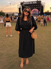 Load image into Gallery viewer, Peekaboo Black Dress (Curvy Collection)

