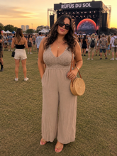 Load image into Gallery viewer, Desert Dreams Boho Lace Trim Jumpsuit
