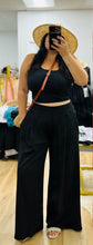 Load image into Gallery viewer, Busy Bee Ribbed Wide Leg Pants (Curvy Collection)
