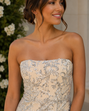 Load image into Gallery viewer, Champagne Wishes Sequin Strapless Gown
