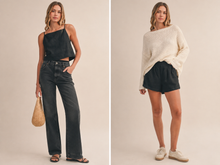 Load image into Gallery viewer, The Summer Staple Linen Crop Top Shorts Set
