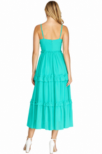 Load image into Gallery viewer, Jaded for You Ruched Chiffon Midi Dress
