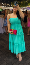 Load image into Gallery viewer, Jaded for You Ruched Chiffon Midi Dress
