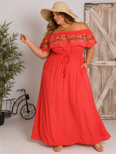 Load image into Gallery viewer, Floral Flounce Maxi Dress (Curvy Collection)
